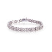 Platinum Double Milgrain Diamond Bracelet